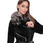 Bari Genuine Astrakhan Silver Fox Trim Coat