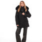 Onyx Genuine Fox Fur Vest-Lined Wool Blend Parka