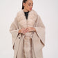Genuine Polar Fox Double Face Wool Poncho Coat