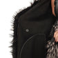 Genuine Silver Fox Cashmere Blend Coat