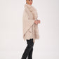 Genuine Polar Fox Double Face Wool Poncho Coat