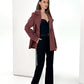 Lyndale Cashmere Wool Blend Coat in Sangria