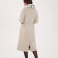 Genuine Arctic Fox Virgin Wool Wrap Coat