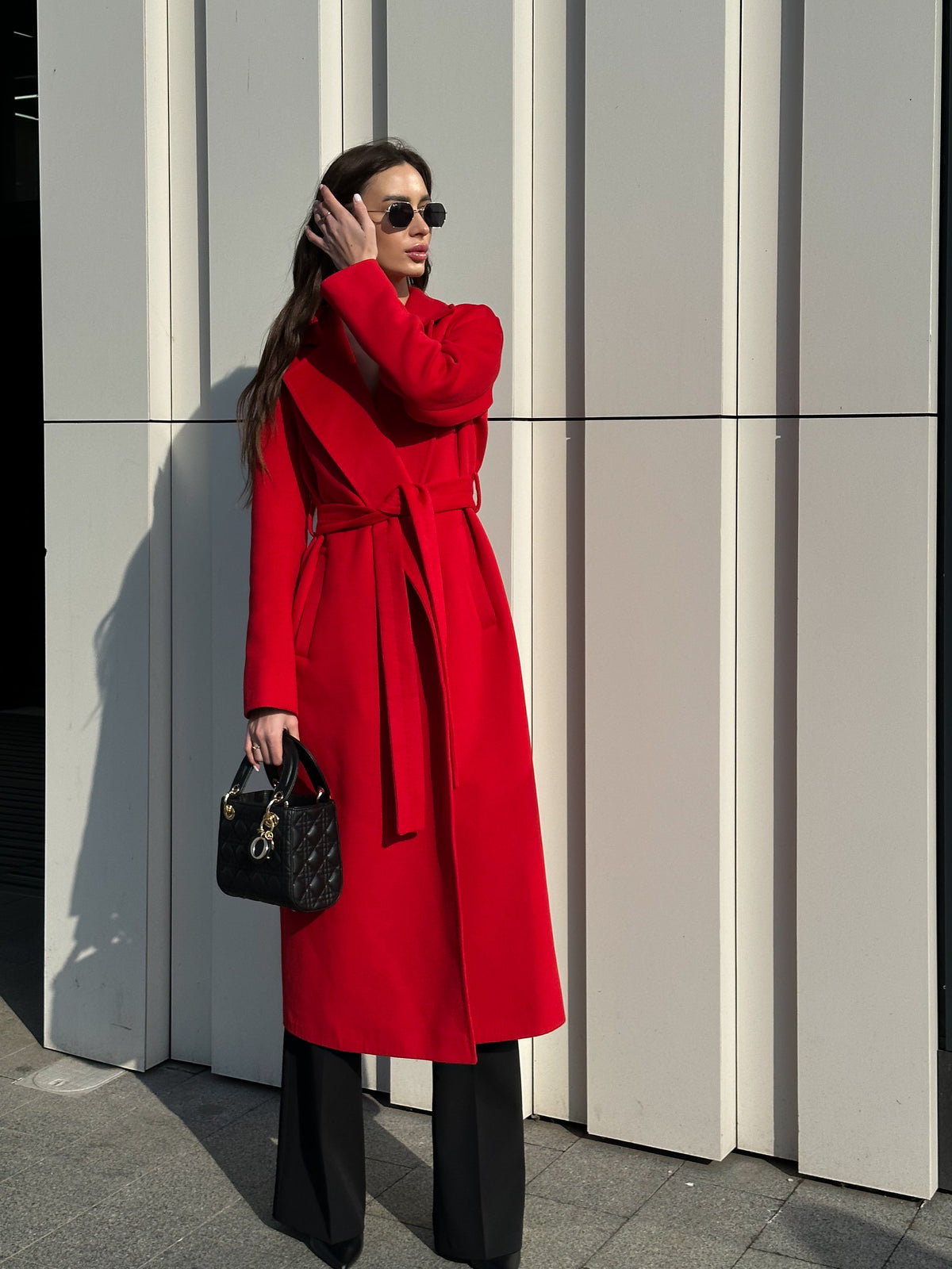 Astoria Classic red wraparound wool blend overcoat by Alaska® Outerwear Company