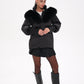 Amanda Genuine Fur Trim Down Fill Coat