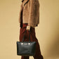 Simona (black) - Italian calf leather women's shoulder bag