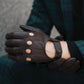 Mario (dark brown) - Italian lambskin leather driving gloves & touchscreen feature