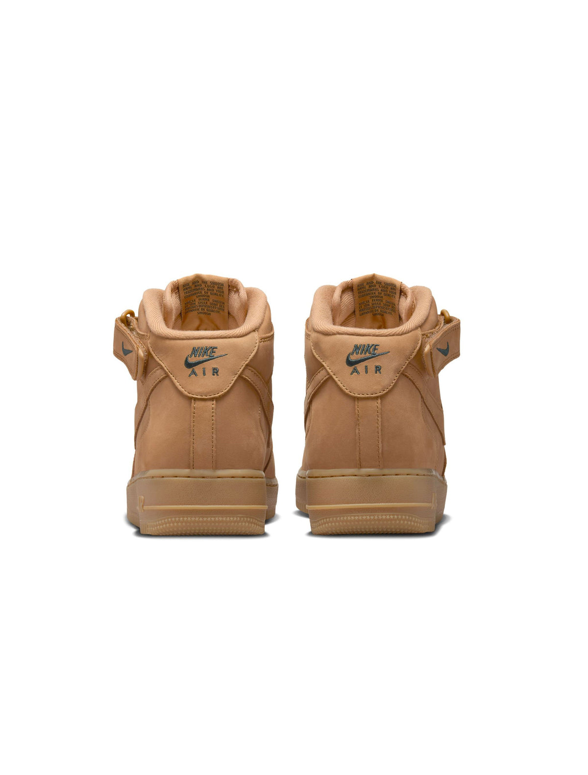 Nike Men's Air Force 1 Mid Flax sneakers in neutral tan with classic mid-top design
