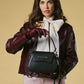 Ottavia (black) - Italian calf leather women's crossbody bag (with shoulder strap)