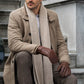 Diego (brown) - Italian gloves made of American deerskin leather with rabbit fur lining