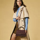 Federica (eggplant) - Italian calf leather women's crossbody bag (with shoulder strap)