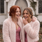 Blush Faux Fur Bridal Jacket with pockets (Anna Blu07)