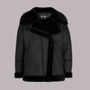 Lauren Faux Fur Shearling Biker Jacket - -