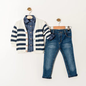 Cool Grandpa Sweater Jeans Set - Farnelli