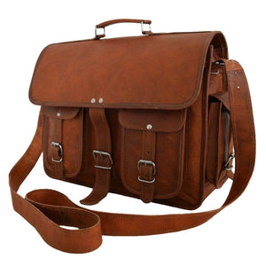 Leather Hartmann Messenger Backpack by Classy Leather Bags with adjustable strap and multiple compartments, stylish and functional.