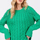 SAGE + FIG Cable-Knit Long Sleeve Sweater - Farnelli