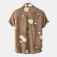 Men's Plus Size Floral Print Short Sleeve Button Down Shirt - Farnelli