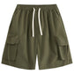 Men's Plus Size Drawstring Loose Fit Cargo Shorts - Farnelli