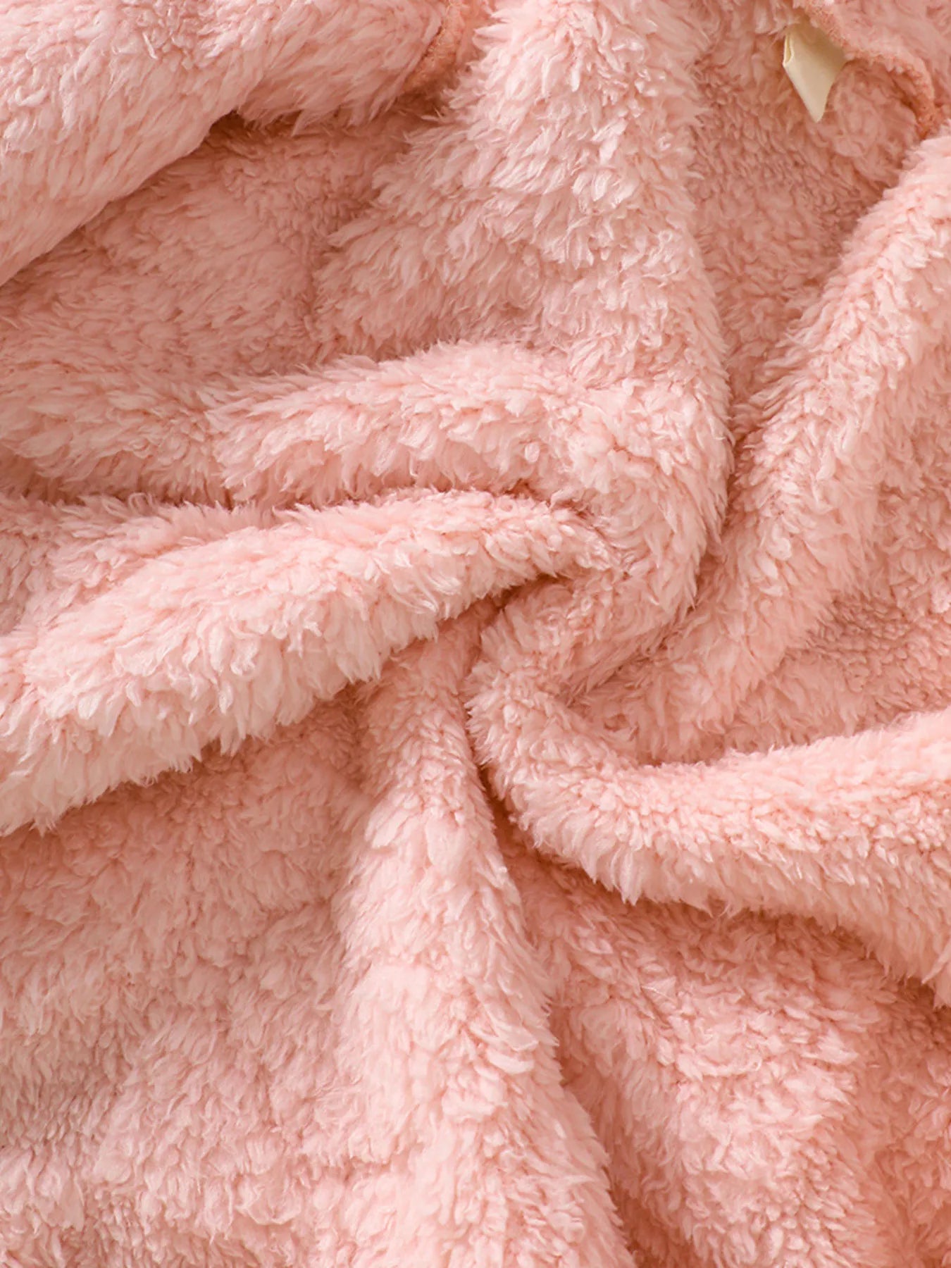 Children's Heart Pattern Fuzzy Hooded Outerwear - Farnelli