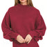 Zenana Balloon Sleeve Mock Neck Sweater - Farnelli