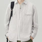 Men's Plus Size Striped Button Up Long Sleeve Shirt - Farnelli