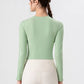 Round Neck Long Sleeve Active T-Shirt - Farnelli