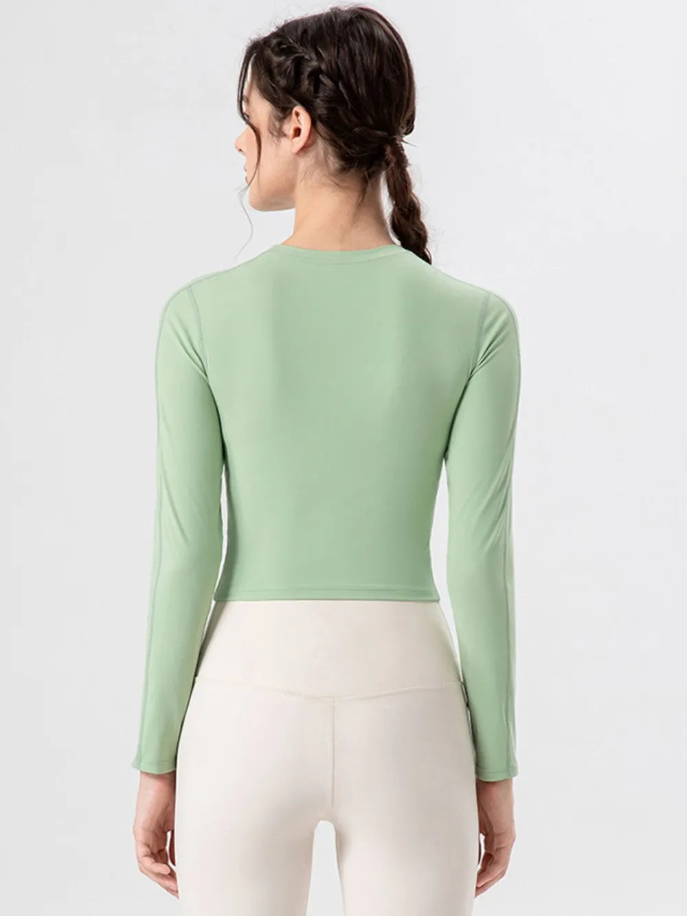 Round Neck Long Sleeve Active T-Shirt - Farnelli