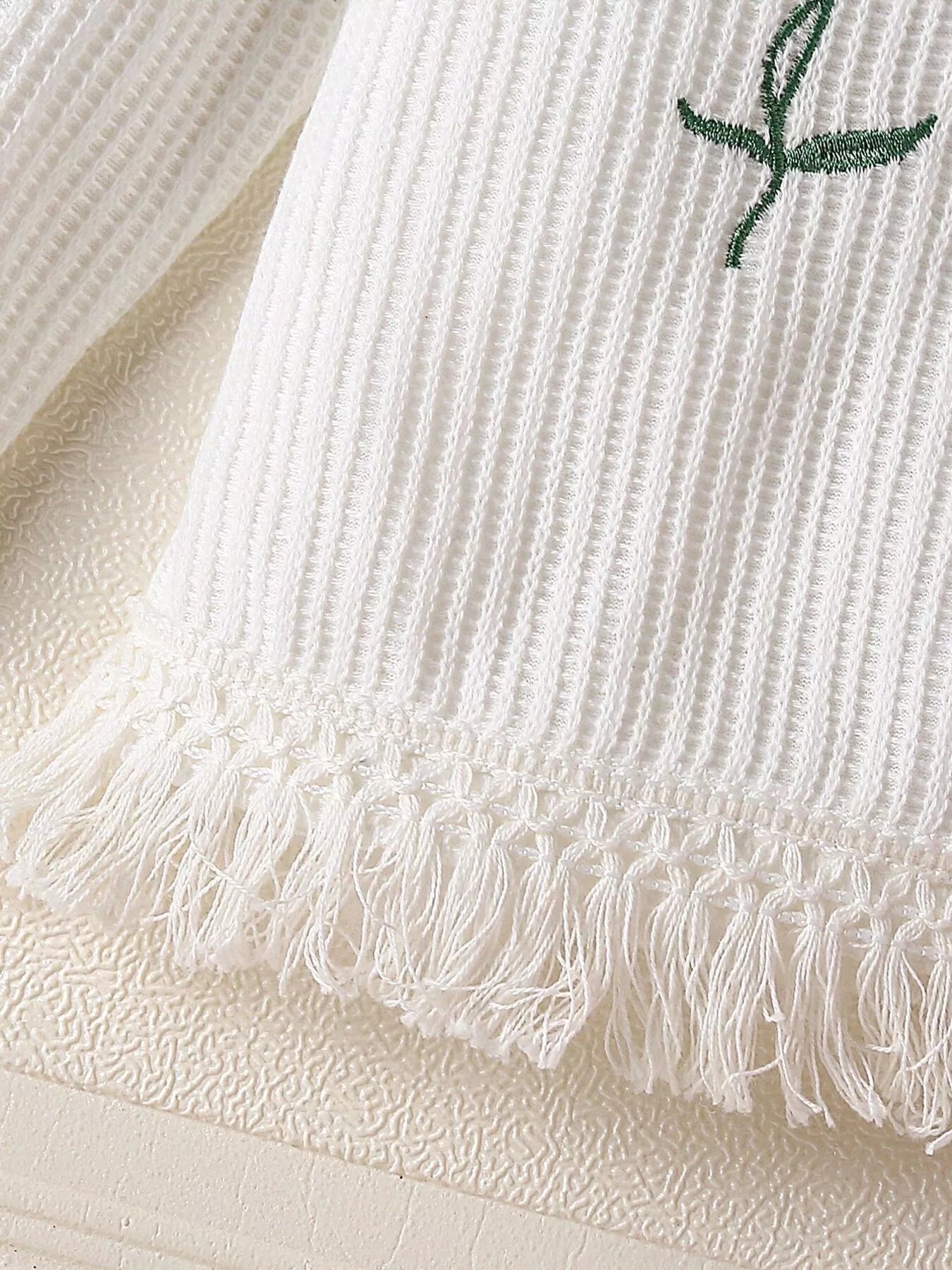 Children's Floral Applique Ribbed Top & Flare Leg Pants Set - Farnelli