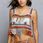 POL Cutout Flower Cropped Crochet Cami with with Dangle Detail - Farnelli