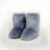 Thermal Fuzzy Platform Boots - Dusty Blue