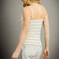 Umgee Textured Ruffle Trim Smocked Cami - Farnelli