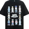 Men's Graphic Round Neck Short Sleeve T-Shirt - Black