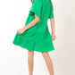 VERY J Texture V-Neck Ruffled Tiered Dress - Farnelli