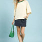 Umgee Ribbed Knit Top with Contrast Trim - Farnelli