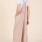 BOMBOM Knot Straps Wide Leg Ribbed Overalls with Pockets - Farnelli