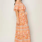 HYFVE Floral Off-Shoulder Tie Front Maxi Dress - Farnelli