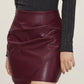 Ruched Mini Skirt with Zipper - Farnelli
