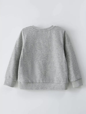 Children's Cartoon Vehicle Graphic Crew Neck Sweatshirt - Farnelli