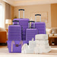 HouseOfZazla 4-piece hardshell luggage set with TSA locks and spinner wheels in multiple colors