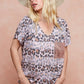 BiBi Leopard Stripe Printed Jersey T-Shirt - Farnelli