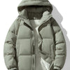 Men's Plus Size Zip Up Hooded Puffer Jacket - Sage