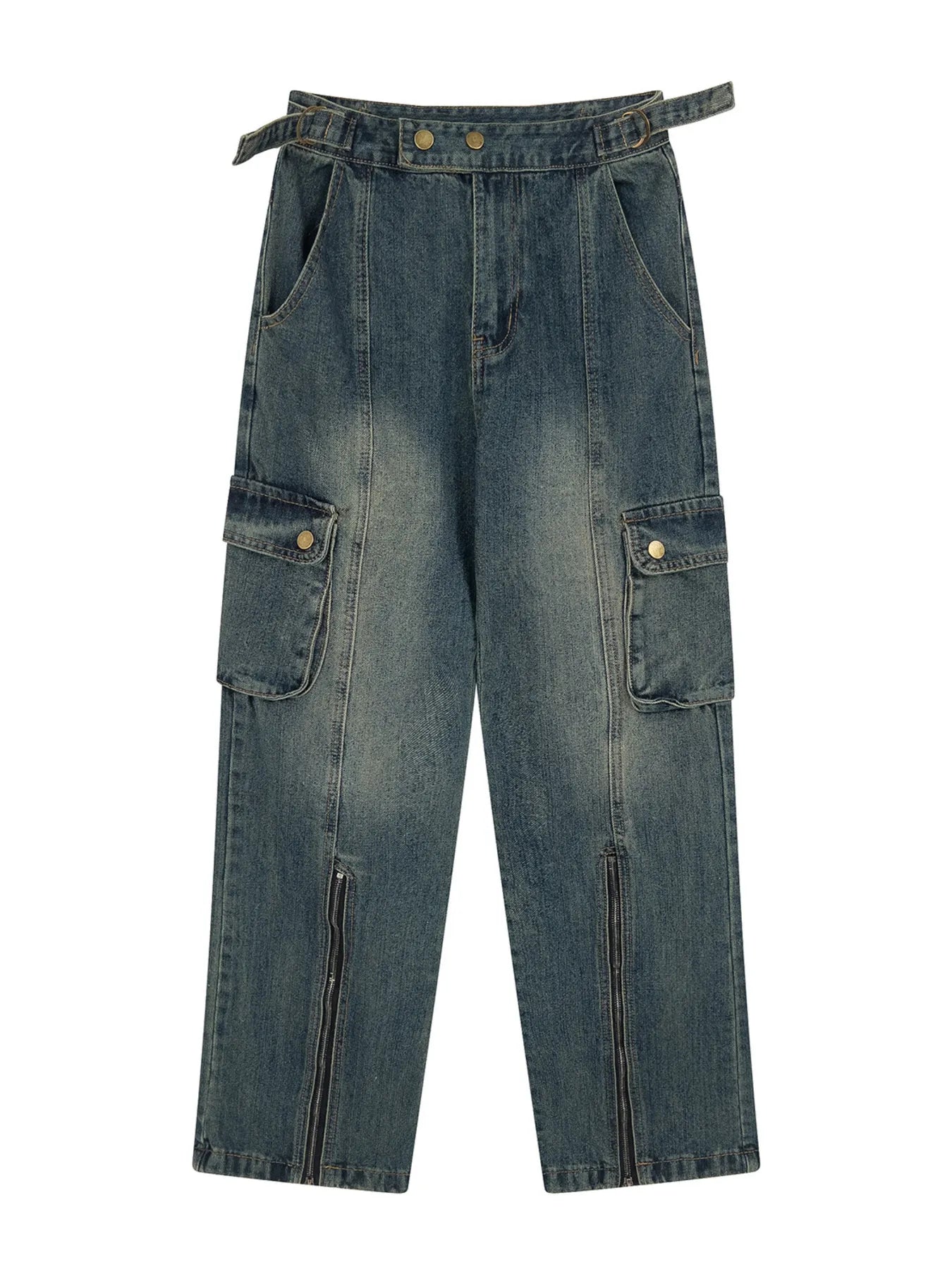 Men's Wide Leg Cargo Jeans - Farnelli