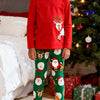 Children's Reindeer & Santa Christmas Pajama Set - Red