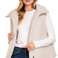Zenana High Neck Zip-Up Vest Coat - Farnelli
