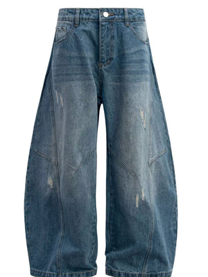Men's Distressed Wide Leg Baggy Jeans - Farnelli