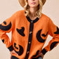 BiBi Halloween Witch Hat Moon Bat Artwork Cardigan - Farnelli