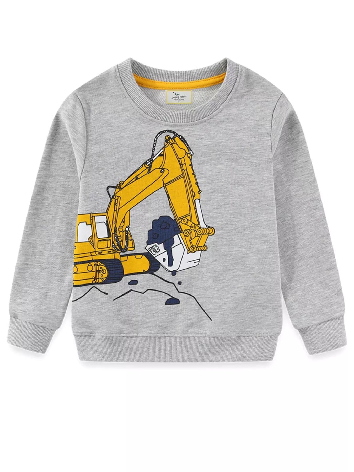 Children's Excavator Crew Neck Sweatshirt - Farnelli