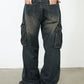 Men's Baggy Jeans with Cargo Pockets - Farnelli