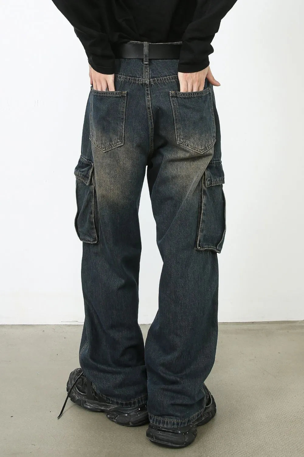 Men's Baggy Jeans with Cargo Pockets - Farnelli