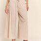 J.NNA Smocked Waist Boho Wide Leg Pants with Pockets - Farnelli